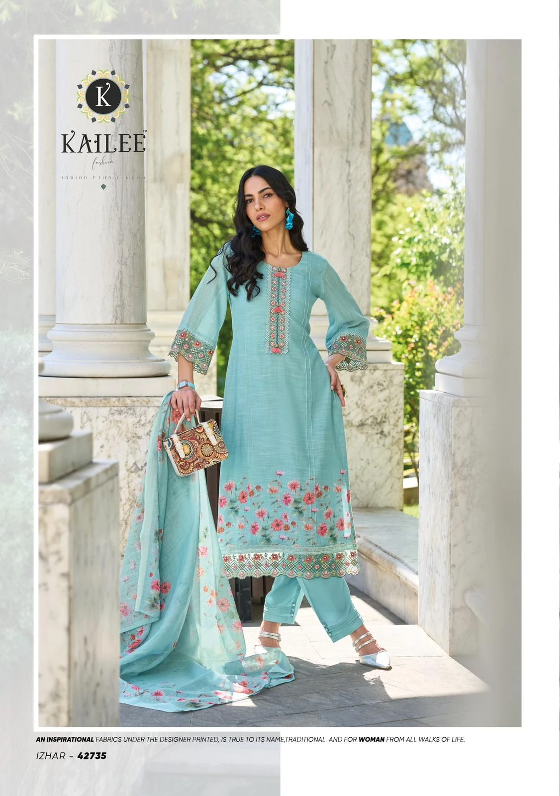 Kailee Fashion Izhaar Vol 3 Pure Linen Wholesale Pakistani Readymade Salwar Suit Catalog — Wholesale Pakistani Suits, Kailee Fashion wholesale from Surat - Gallery Image 7